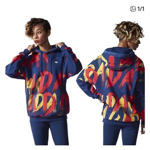 Adidas Originals Paris Graffiti Hoodie Oversized Size Small Rare